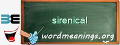 WordMeaning blackboard for sirenical